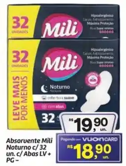 Fort Atacadista Absorvente Mili Noturno c/32 un. c/ Abas oferta
