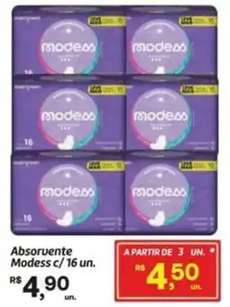 Fort Atacadista Absorvente Modess c/16 un. oferta