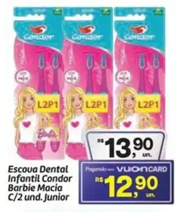 Fort Atacadista Escova Dental Infantil Condor Barbie Macia C/2 und. Junior oferta