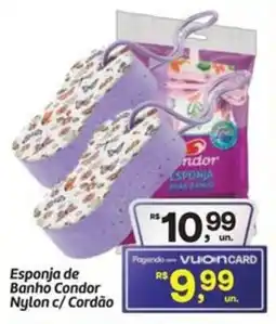 Fort Atacadista Esponja de Banho Condor Nylon c/ Cordão oferta