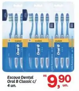 Fort Atacadista Escova Dental Oral B Classic c/ 4 un. oferta