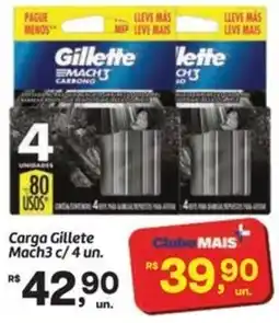 Fort Atacadista Carga Gillete Mach3 c/4 un. oferta