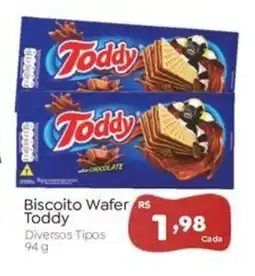 Novo Atacarejo Biscoito Wafer Toddy oferta