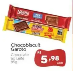Novo Atacarejo Chocobiscuit Garoto Chocolate ao Leite oferta