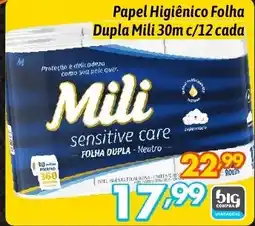 Supermercados Big Compra Papel Higiênico Folha Dupla Mili 30m c/12 cada oferta