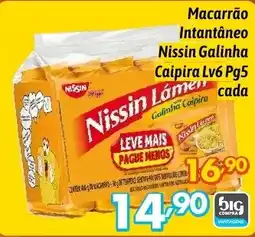 Supermercados Big Compra Macarrão Intantâneo Nissin Galinha Caipira oferta