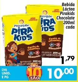 Supermercados Big Compra Bebida Láctea Pirakids Chocolate cada oferta