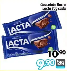 Supermercados Big Compra Chocolate Barra Lacta cada oferta