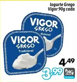 Supermercados Big Compra logurte Grego Vigor cada oferta