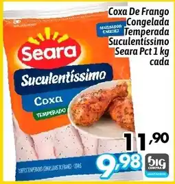 Supermercados Big Compra Coxa De Frango Congelada Temperada Suculentíssimo Seara Pct cada oferta