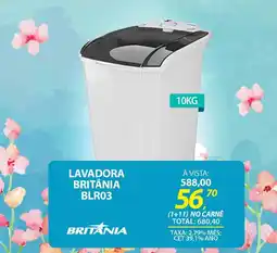 Lojas Cem LAVADORA BRITÂNIA BLR03 oferta