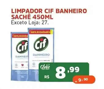 Limpador cif banheiro sache