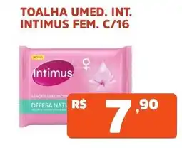 Supermercados Pague Menos Toalha umed. int. intimus fem. c/16 oferta