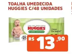 Supermercados Pague Menos Toalha umedecida huggies c/48 unidades oferta
