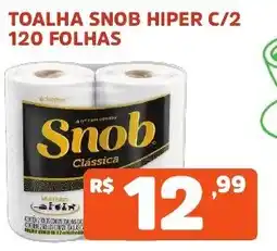 Supermercados Pague Menos Toalha snob hiper c/2 120 folhas oferta