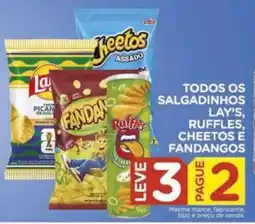 Carrefour Todos os salgadinhos lay's, ruffles, cheetos e fandangos oferta