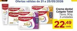 Carrefour Creme dental Colgate Total Tipos, oferta