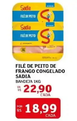 Assaí Atacadista Filé de peito de frango congelado sadia bandeja oferta