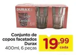 Carrefour Conjunto de copos facetados Durax oferta