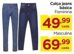 Carrefour Calça jeans básica Feminina oferta