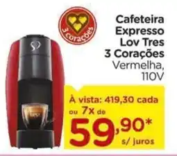 Carrefour Cafeteira Expresso Lov Tres 3 Corações Vermelha, 110V oferta