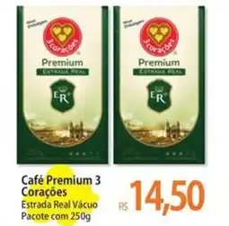 Atacadão Café Premium 3 Corações Estrada Real Vácuo Pacote oferta
