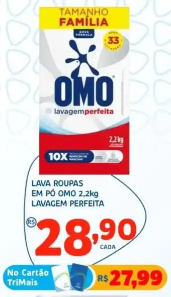 Bergamais Supermercados Lava roupas em pó omo lavagem perfeita oferta