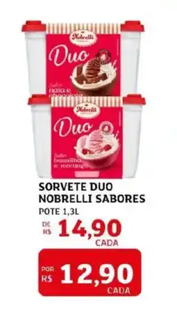 Assaí Atacadista Sorvete duo nobrelli sabores oferta