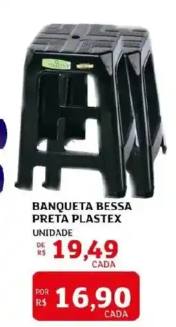Assaí Atacadista Banqueta bessa preta plastex unidade oferta