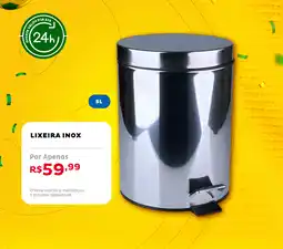 Casa e Vídeo Lixeira inox oferta