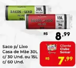 Semar Supermercado Saco p/ Lixo Casa de Mãe oferta