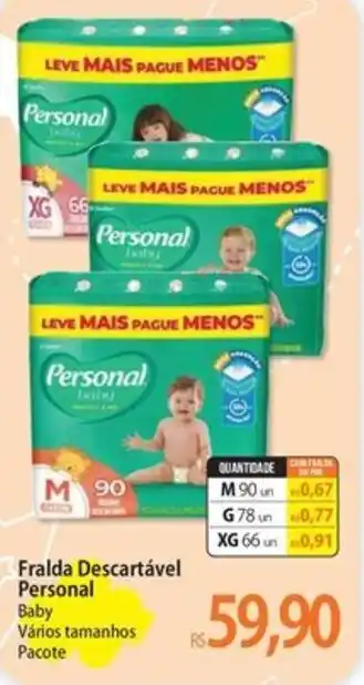 Fralda Descartável Personal