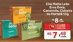 Hirota Food Supermercado Chá Matte Leão Erva Doce, Camomila, Cidreira ou Hortela 15g oferta