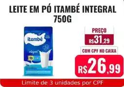 Supermercados Mateus Leite em pó itambé integral oferta