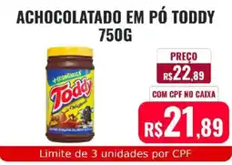 Supermercados Mateus Achocolatado em pó toddy oferta