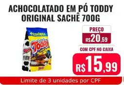 Supermercados Mateus Achocolatado em pó toddy original sache oferta