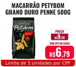 Supermercados Mateus Macarrão petybom grano duro penne oferta