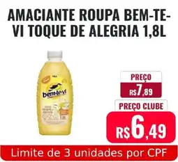 Supermercados Mateus Amaciante roupa bem-te- vi toque de alegria oferta