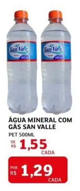 Água mineral com gás san valle