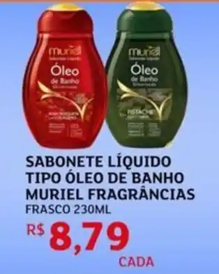 Sabonete líquido tipo óleo de banho muriel fragrâncias