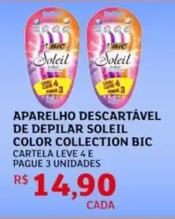 Assaí Atacadista Aparelho descartável de depilar soleil color collection bic oferta