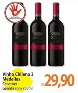 Atacadão Vinho Chileno 3 Medallas oferta