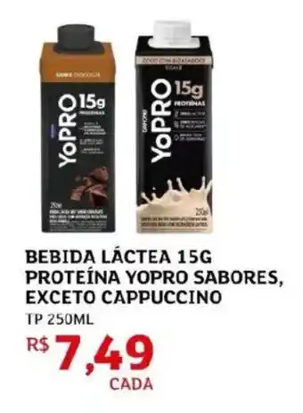 Bebida láctea 15g proteína yopro sabores, exceto cappuccino