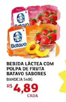 Assaí Atacadista Bebida láctea com polpa de fruta batavo sabores oferta