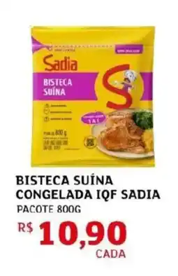 Assaí Atacadista Bisteca suína congelada iqf sadia pacote oferta