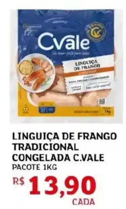 Assaí Atacadista Linguiça de frango tradicional congelada c.vale pacote oferta