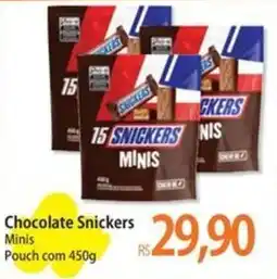 Atacadão Chocolate Snickers Minis Pouch oferta