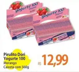 Atacadão Pirulito Dori Yogurte 100 Morango Caixeta oferta