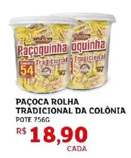 Pacoca rolha tradicional da colônia