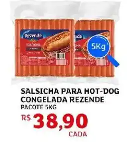 Assaí Atacadista Salsicha para hot-dog congelada rezende pacote oferta
